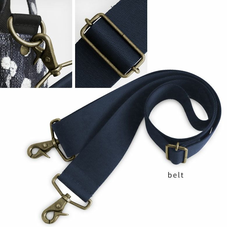 2WAYスクエアがま口トートバッグ【デニムジャガード】