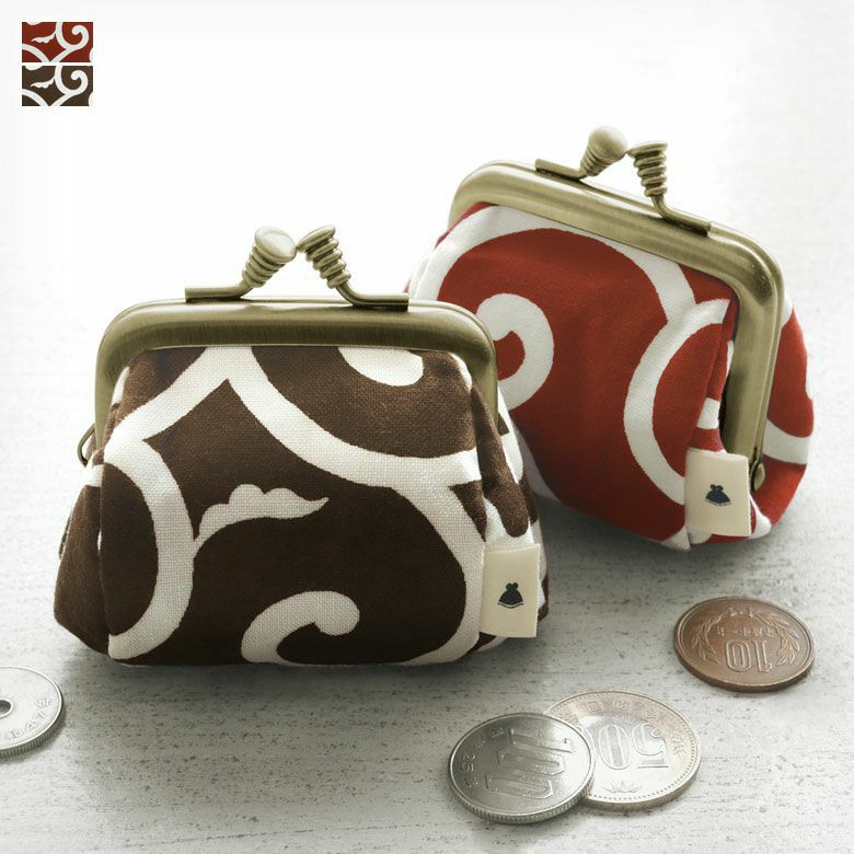 TAWARA型がま口コスメポーチ(極小)【綿唐草】