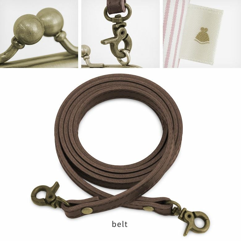 がま口ショルダーケース＋（プラス）【フラワーストライプ】