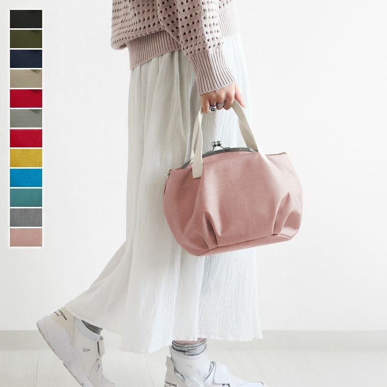 がま口バルーントートバッグ【Sarei コーデュラ(R) re/cor(TM)（コーデュラレコー）・MONTANA】