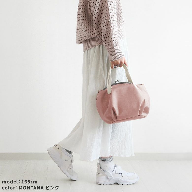 がま口バルーントートバッグ【Sarei コーデュラ(R) re/cor(TM)（コーデュラレコー）・MONTANA】