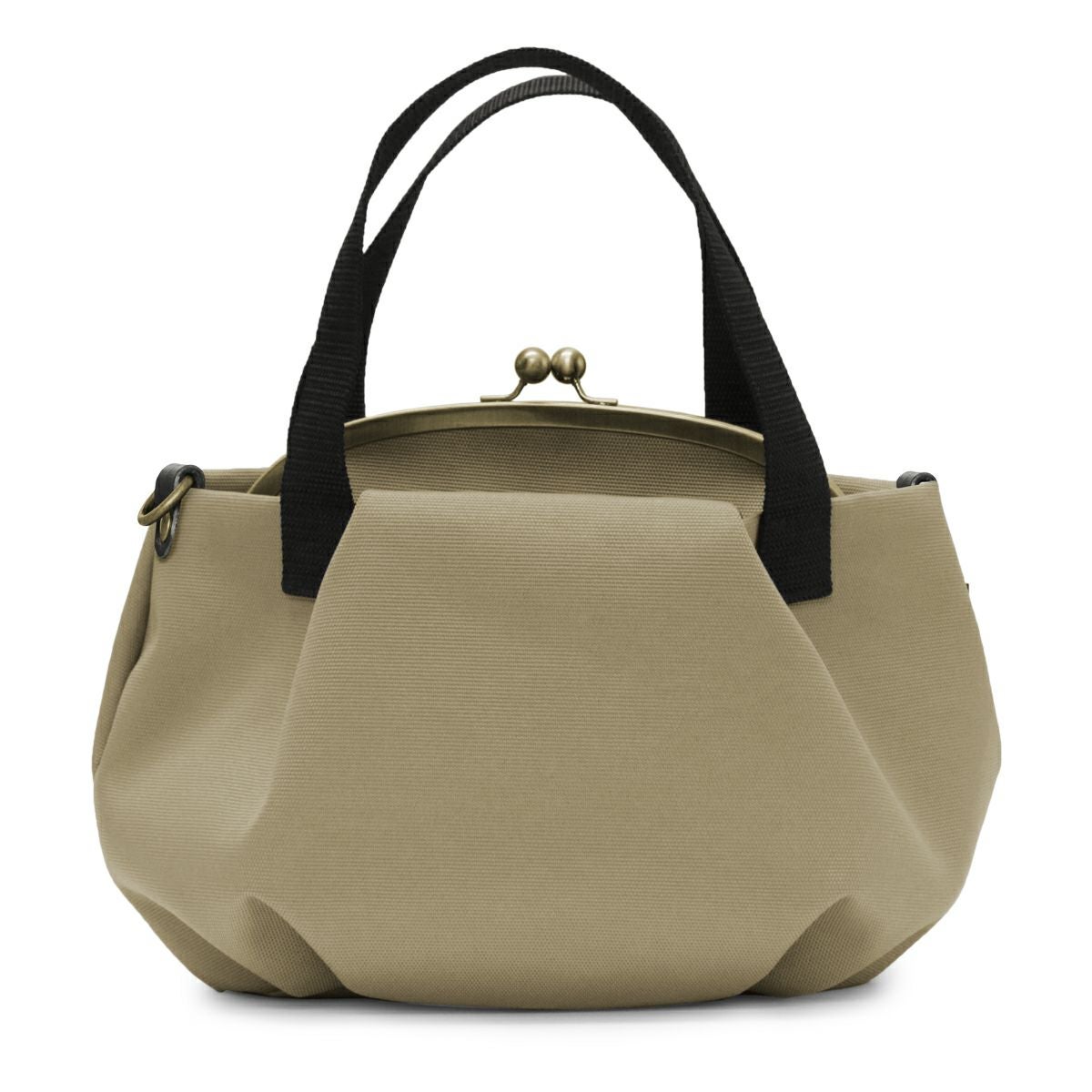 【美品】AYANOKOJI Sarei がま口 バルーントートバッグベージュ撥水 在庫商品】がま口バルーントートバッグ【Sarei コーデュラ(R) re/cor