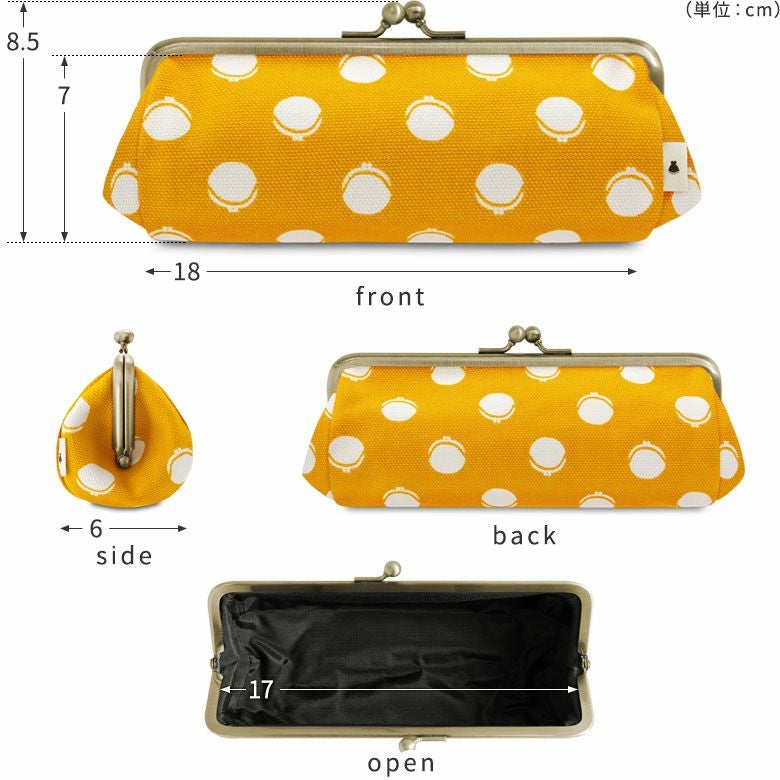 在庫商品】TAWARA型がま口ペンケース【帆布 在庫限り（アソート）】 [M