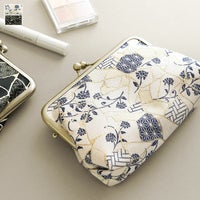 がま口スクエアポーチ【Kintsugiジャガード】