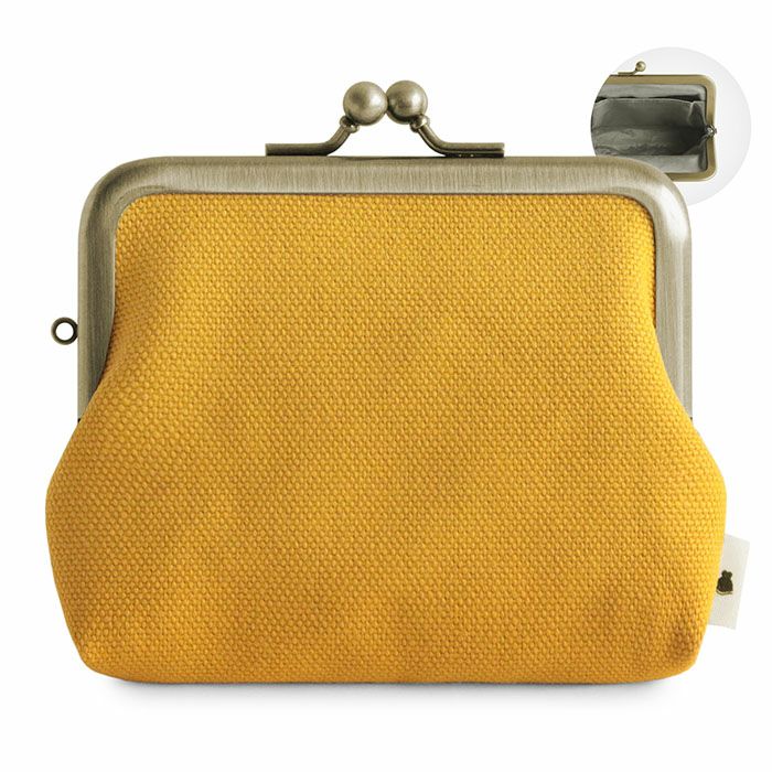 3.5寸がま口コインケース＋（プラス）【帆布・綿布（アソート）】