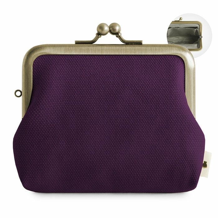 3.5寸がま口コインケース＋（プラス）【帆布・綿布（アソート）】