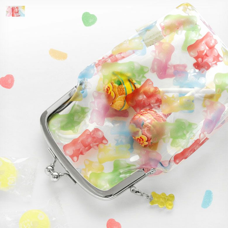 たて型がま口小物入れ【グミ】 [M便 1/2]