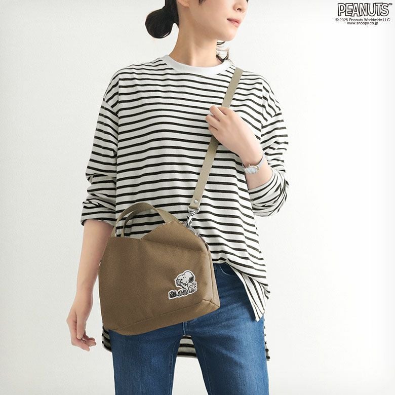在庫商品】がま口レイヤードショルダーバッグ【PEANUTS_(S)25SS Sarei