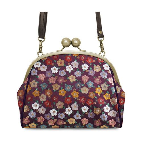 在庫商品】大玉がま口ポシェット【金襴・帯地（アソート）】 | がま口
