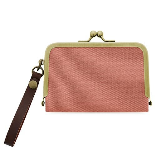 ストラップ付き横型がま口パスケース【帆布（アソート）】