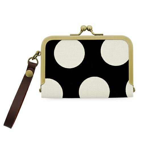 ストラップ付き横型がま口パスケース【帆布（アソート）】