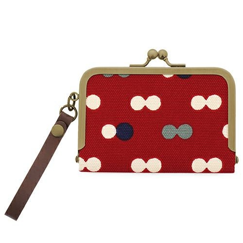 ストラップ付き横型がま口パスケース【帆布（アソート）】