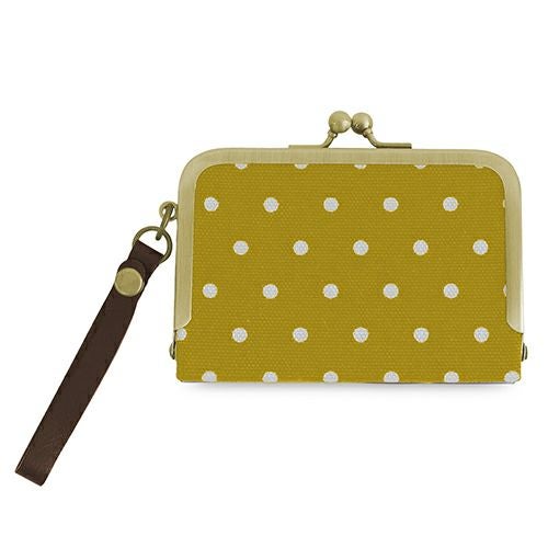 ストラップ付き横型がま口パスケース【帆布 在庫限り（アソート）】