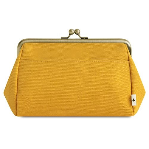 在庫商品】がま口トラベルポーチ（ライト）【帆布・綿布（アソート