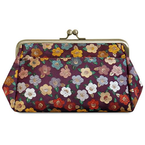 在庫商品】がま口トラベルポーチ（ライト）【金襴・帯地（アソート