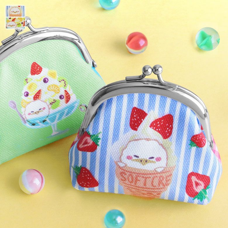 くし型おすわりポーチ【夏のスイーツ×ガマグチヨタカ】
