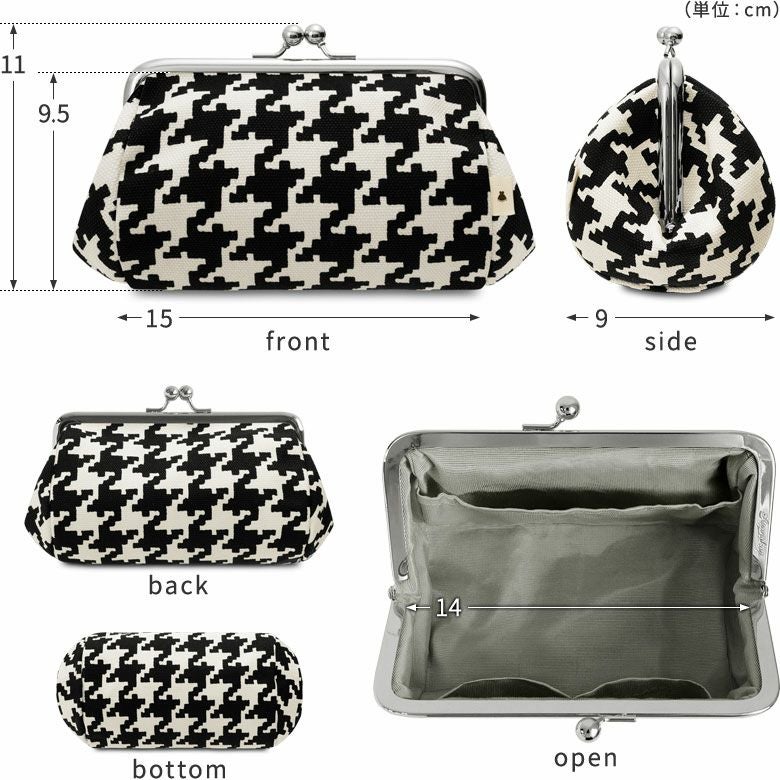 TAWARA型がま口コスメポーチ（中）【帆布 在庫限り（アソート）】