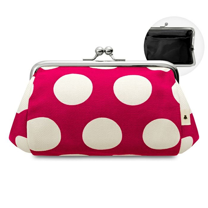 在庫商品】TAWARA型がま口コスメポーチ（中）【帆布 在庫限り