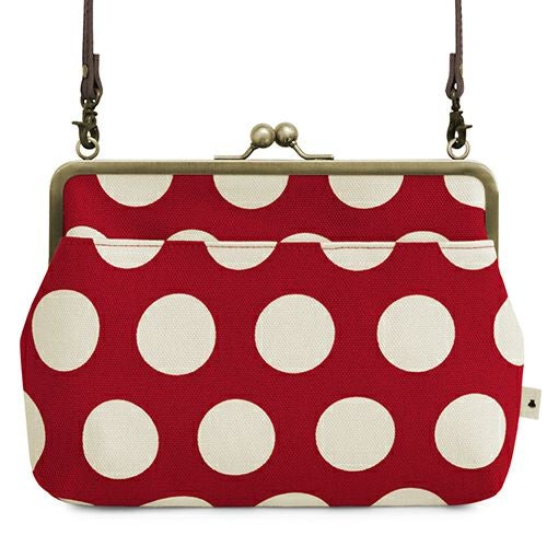 ポケット付きがま口スクエアポシェット【帆布 在庫限り（アソート）】