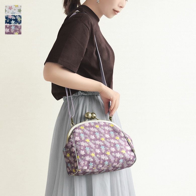 在庫商品】大玉がま口ポシェット【シャイニースター】 | がま口の専門