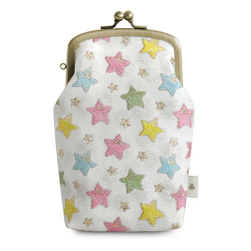 たて型がま口小物入れ【シャイニースター】