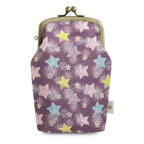 たて型がま口小物入れ【シャイニースター】