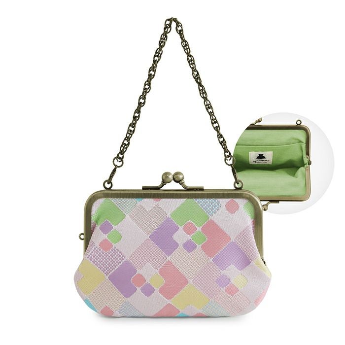 持ち手付き手提げがま口財布【金襴・帯地（アソート）】