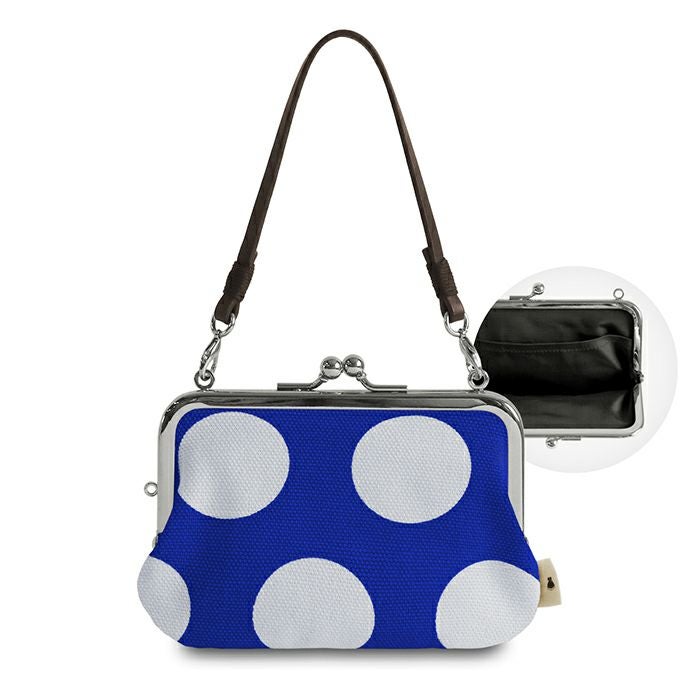 持ち手付き手提げがま口財布【帆布 在庫限り（アソート）】