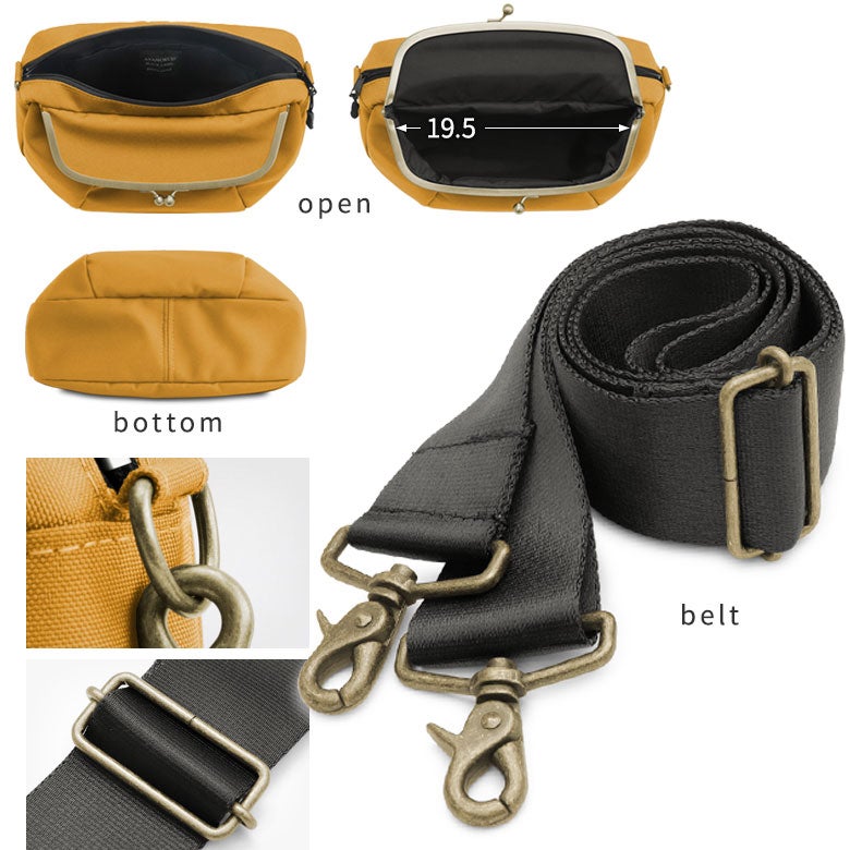 がま口ショルダーバッグころん【コーデュラ(R)】