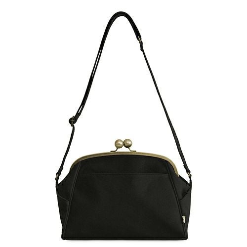 在庫商品】大玉がま口ショルダーバッグ【帆布・綿布（アソート