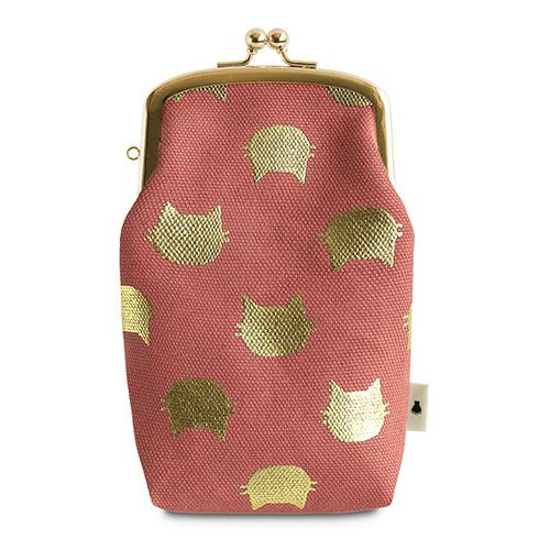 たて型がま口小物入れ【帆布・綿布（アソート）】