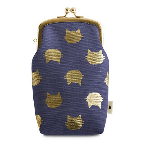 たて型がま口小物入れ【帆布・綿布（アソート）】