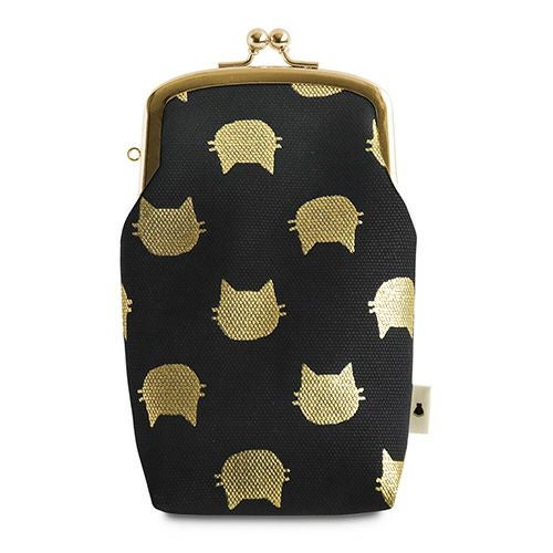 たて型がま口小物入れ【帆布・綿布（アソート）】