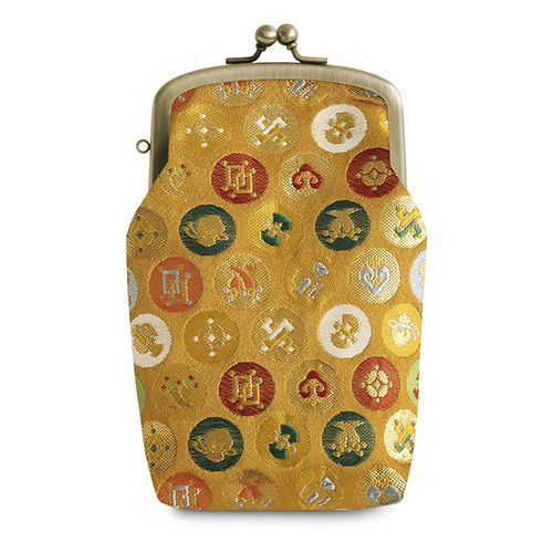 たて型がま口小物入れ【金襴・帯地（アソート）】