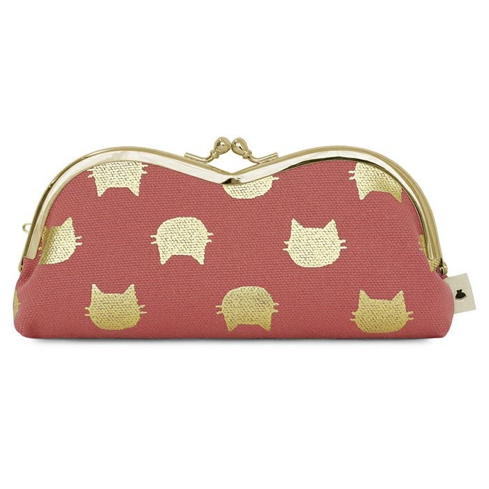 山型がま口メガネケース【帆布・綿布・デニム（アソート）】 