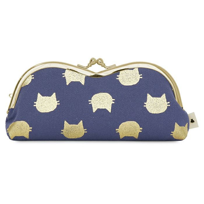 山型がま口メガネケース【帆布・綿布・デニム（アソート）】 