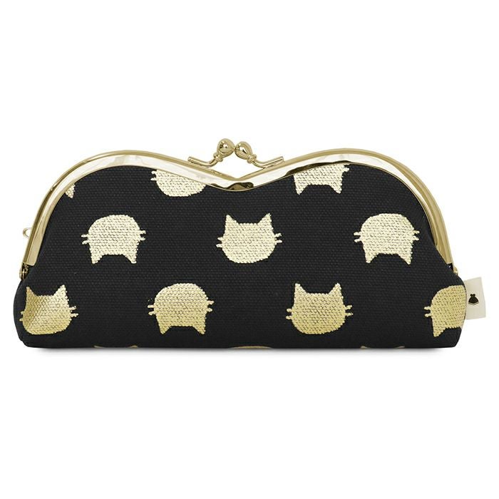 山型がま口メガネケース【帆布・綿布・デニム（アソート）】 