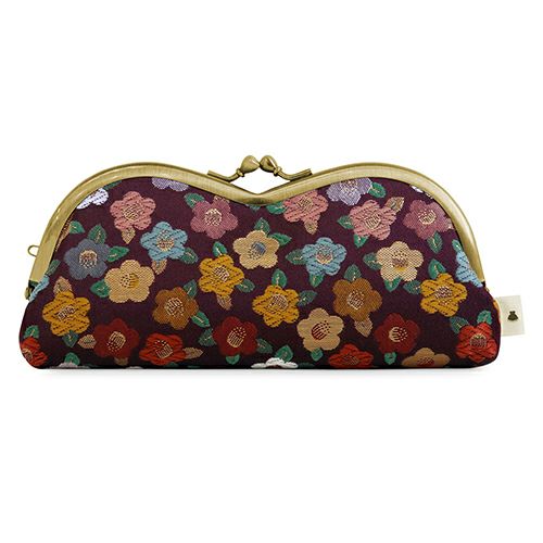 在庫商品】山型がま口メガネケース【金襴・帯地（アソート）】 [M便 4