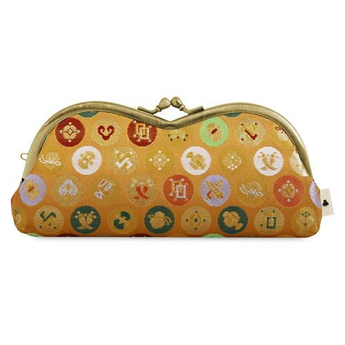 在庫商品】山型がま口メガネケース【金襴・帯地（アソート）】 [M便 9