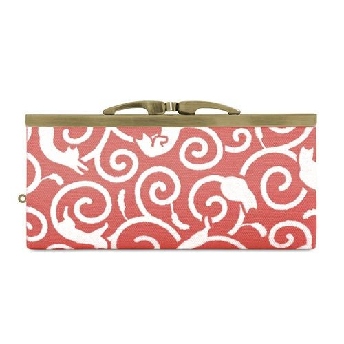 在庫商品】復刻型がま口長財布（マチなし）【ねこ唐草】 [M便 1/2