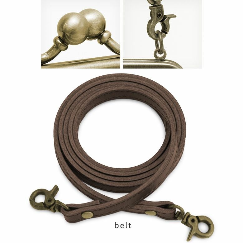 がま口お散歩ポシェット（ハギ）【ガマグチヨタカと和菓子】