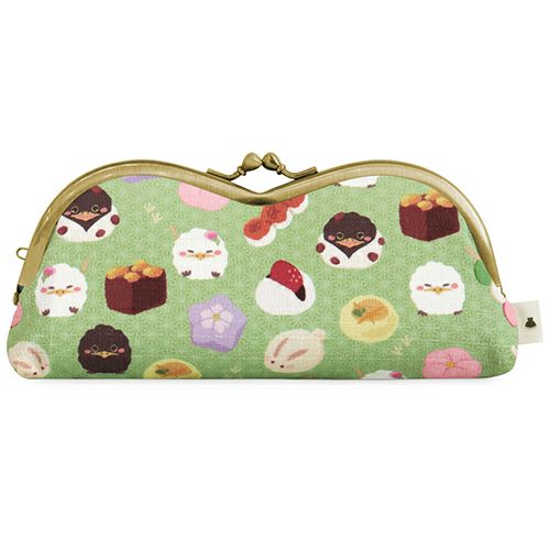 在庫商品】山型がま口メガネケース【ガマグチヨタカと和菓子】 [M便 4