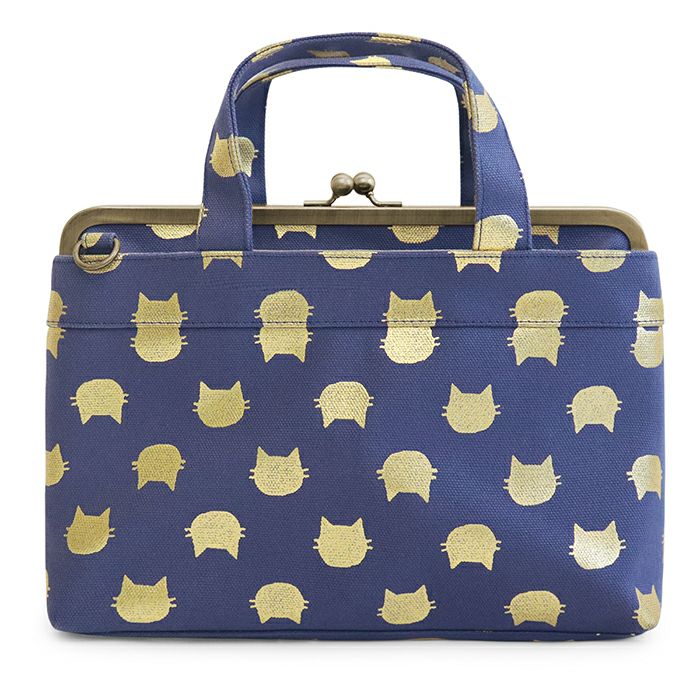 がま口手提げバッグ【帆布・綿布・デニム（アソート）】