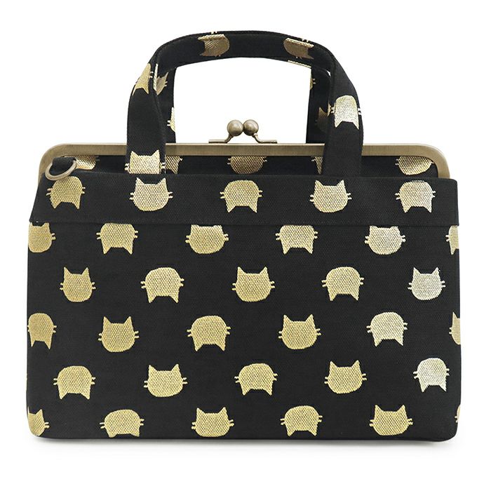 がま口手提げバッグ【帆布・綿布・デニム（アソート）】