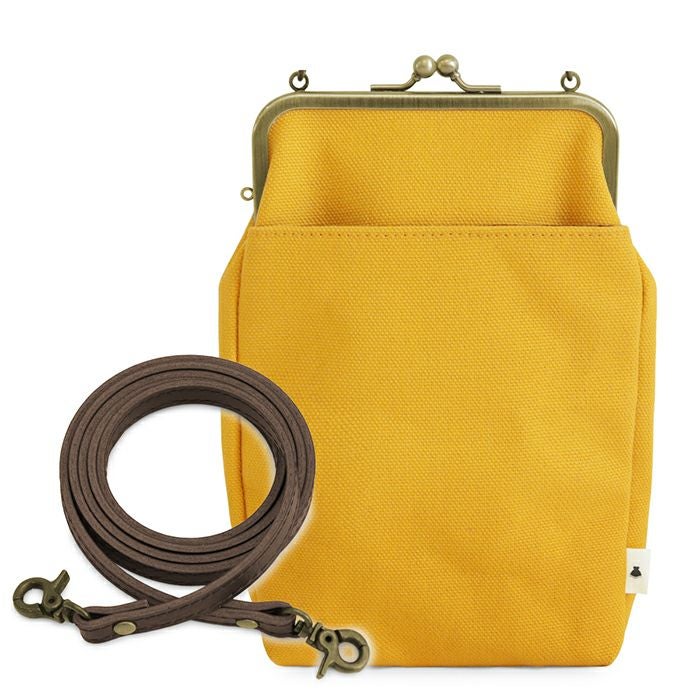 がま口お散歩ポシェット【帆布・綿布・デニム（アソート）】