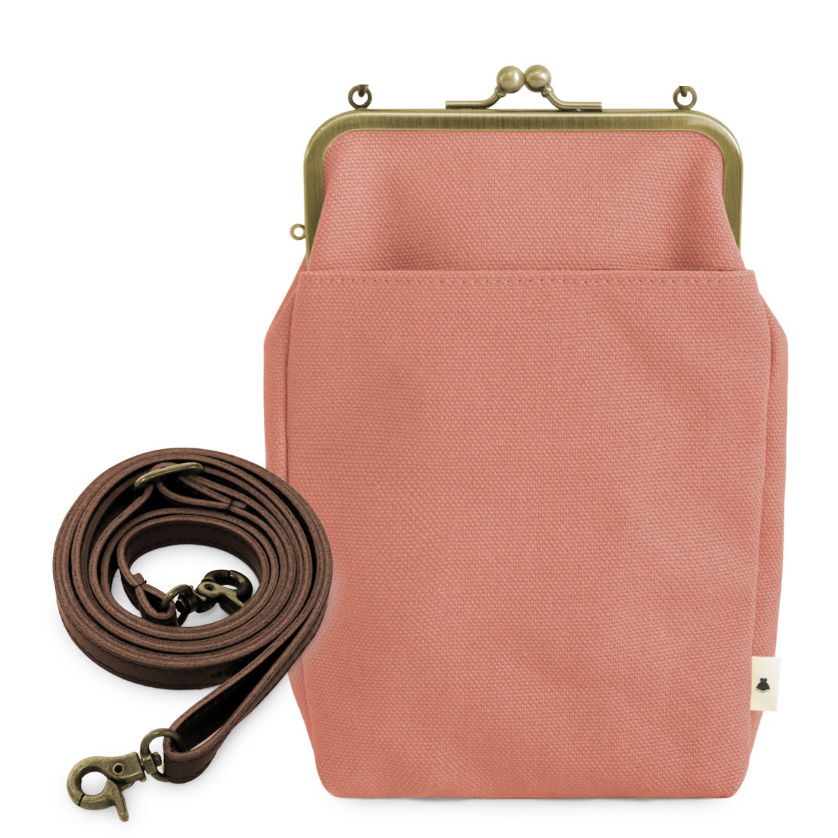 がま口お散歩ポシェット【帆布・綿布・デニム（アソート）】