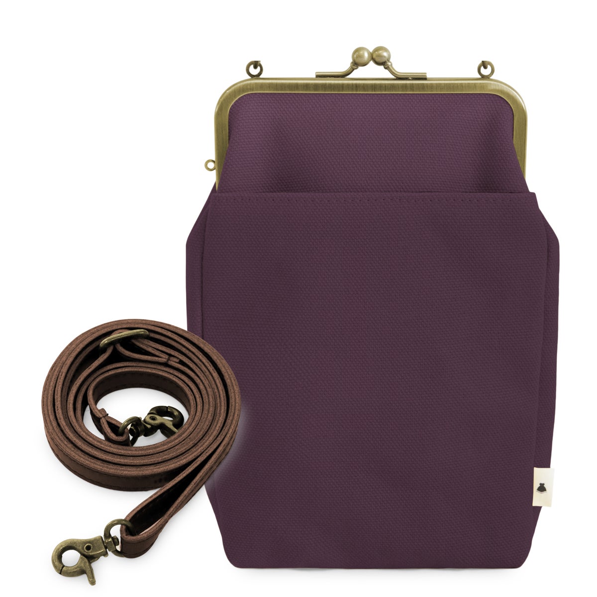 がま口お散歩ポシェット【帆布・綿布・デニム（アソート）】