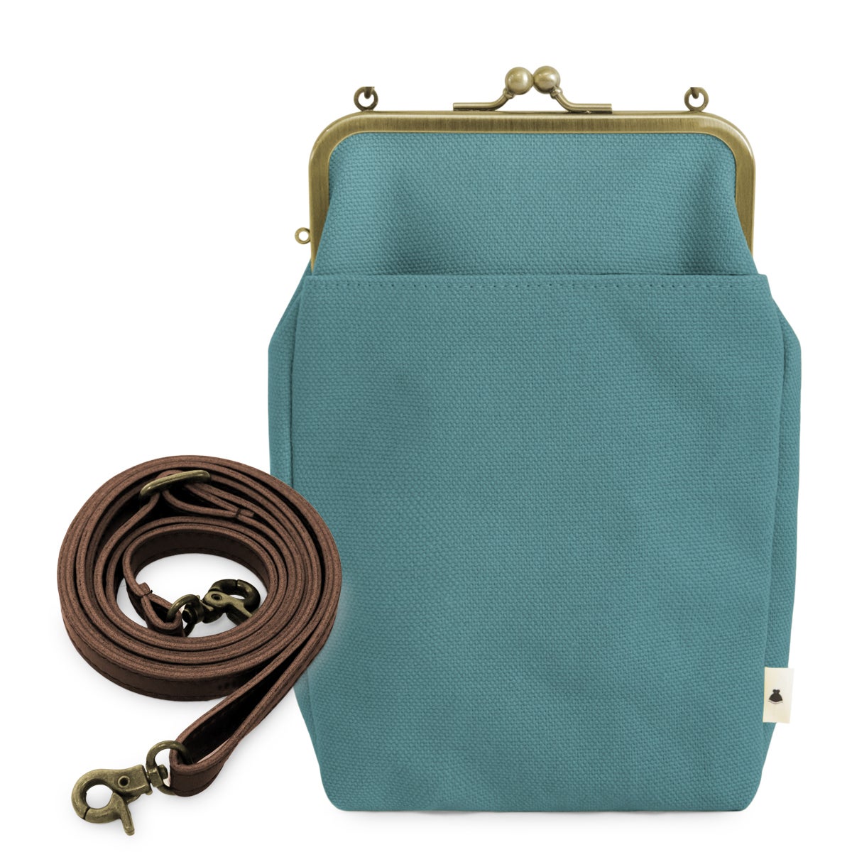 がま口お散歩ポシェット【帆布・綿布・デニム（アソート）】