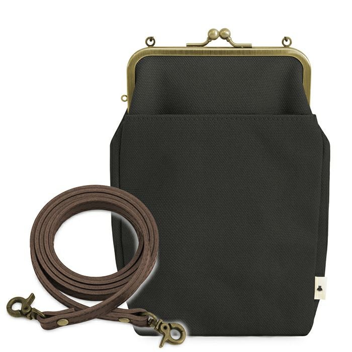 がま口お散歩ポシェット【帆布・綿布・デニム（アソート）】