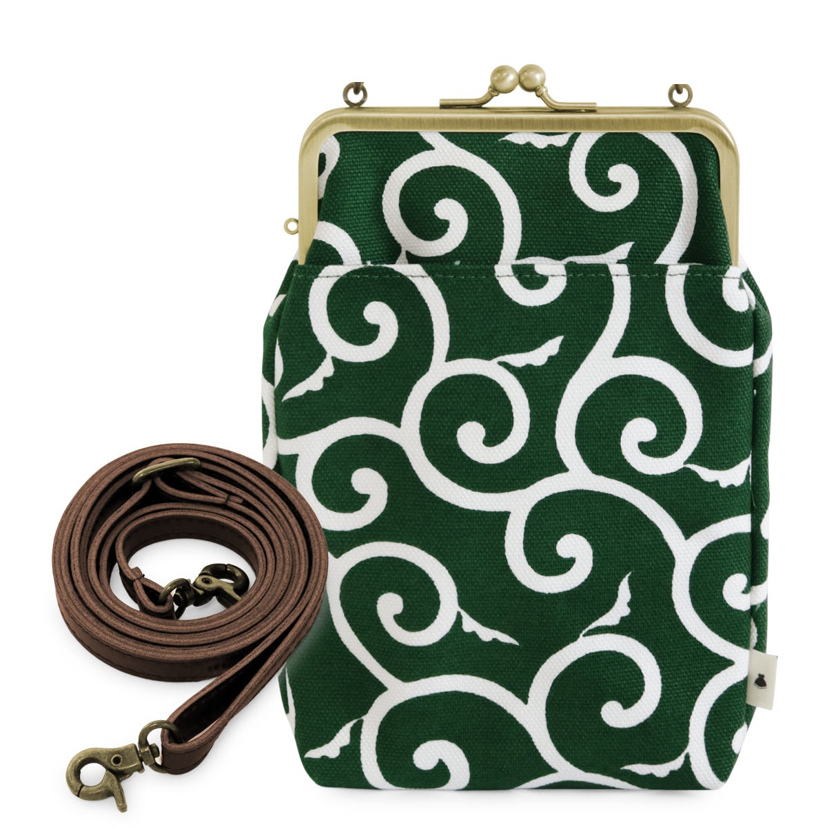 がま口お散歩ポシェット【帆布・綿布・デニム（アソート）】